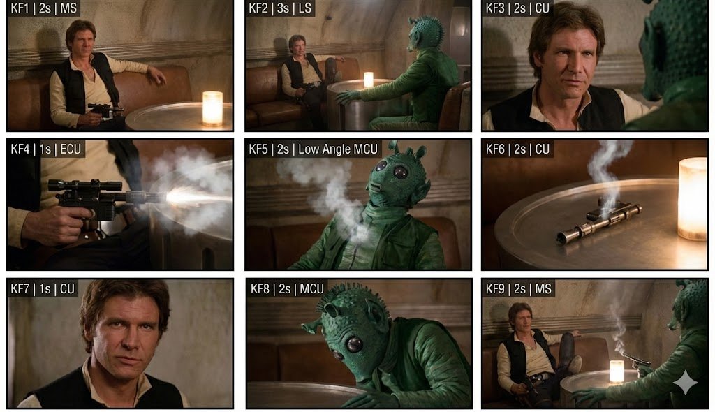 Gemini生成的九宫格分镜图