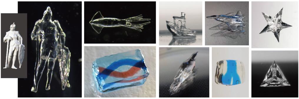 复杂结构打印产物展示。（清华团队供图）