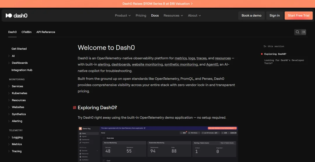 速递｜可观测性赛道诞生新黑马，Dash0融资1.1亿美元，估值达10亿美元，用OpenTelemetry挑战Datadog