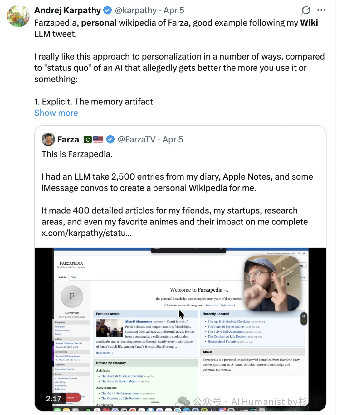看完 Karpathy 的推文,我决定用 AI 给自己建一座「人生碎片 Wiki 百科」|附保姆级教程、已开源