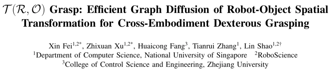 ICRA 2026|NUS邵林团队提出T(R,O) Grasp:刷新跨智能体灵巧抓取SOTA,实现5FPS动态环境交互