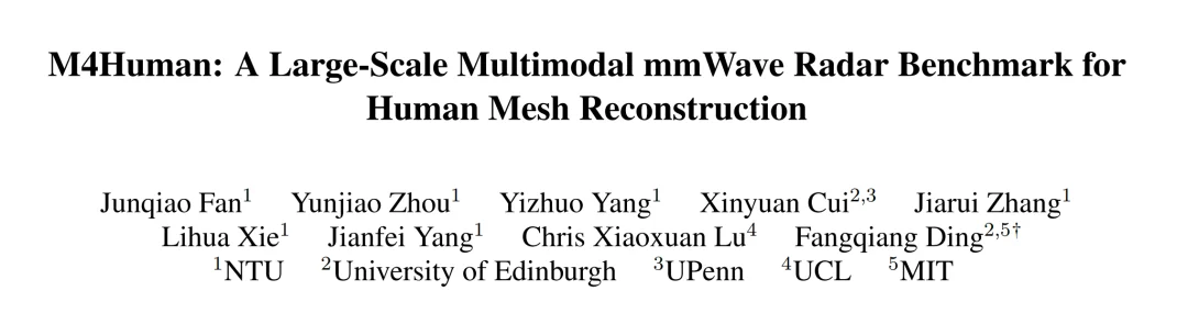 CVPR 2026 | 摆脱相机依赖！M4Human推动毫米波人体感知迈向新阶段