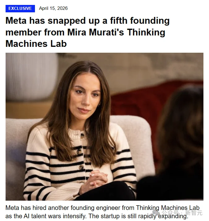 小扎拆骨Thinking Machines!120亿美元AI独角兽第5位创始人跳槽Meta