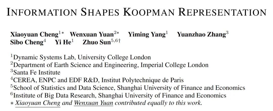 ICLR 2026 Oral｜Information Shapes Koopman Representation：信息如何决定世界模拟？